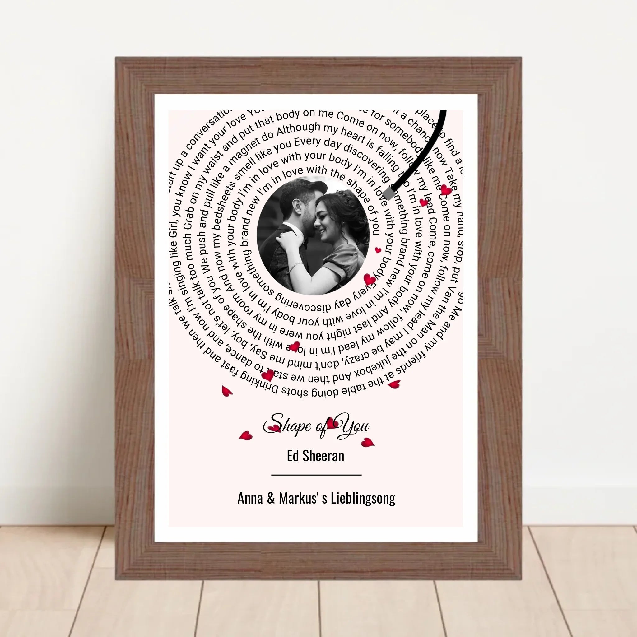 Weihnachtsgeschenk für Verlobte Lieblingssong Text erster Tanz Poster - Cantty