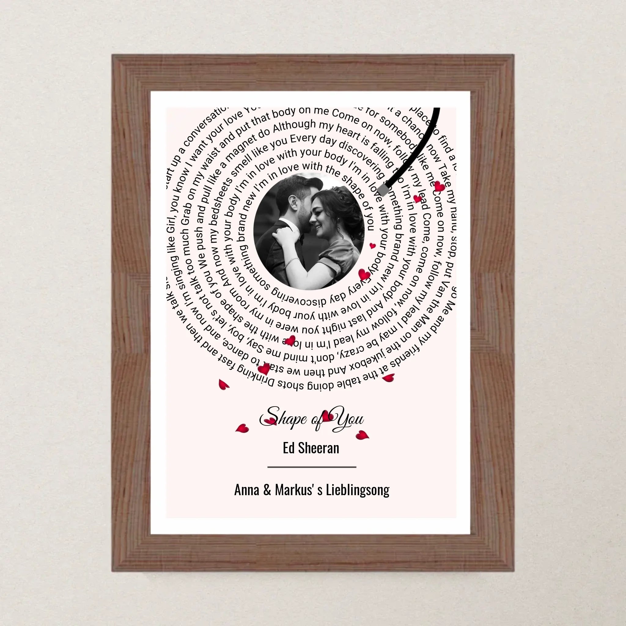 Weihnachtsgeschenk für Verlobte Lieblingssong Text erster Tanz Poster - Cantty