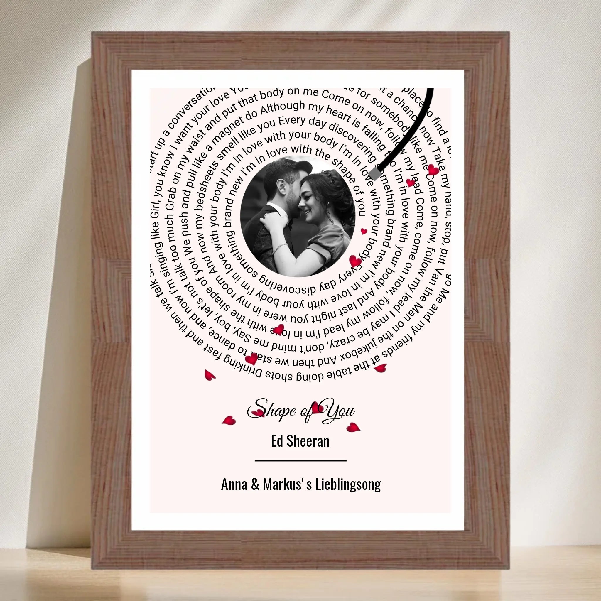 Weihnachtsgeschenk für Verlobte Lieblingssong Text erster Tanz Poster - Cantty