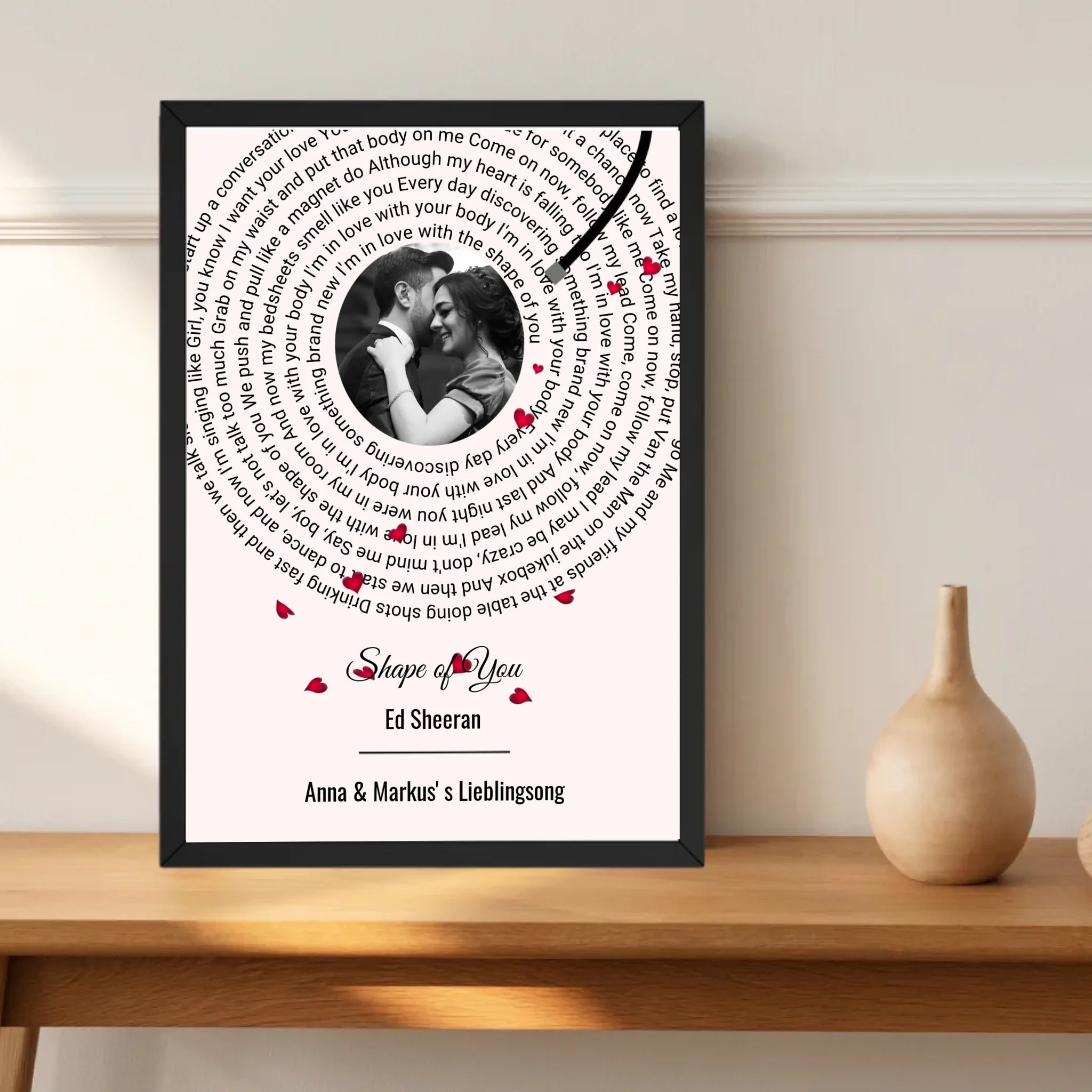 Weihnachtsgeschenk für Verlobte Lieblingssong Text erster Tanz Poster - Cantty