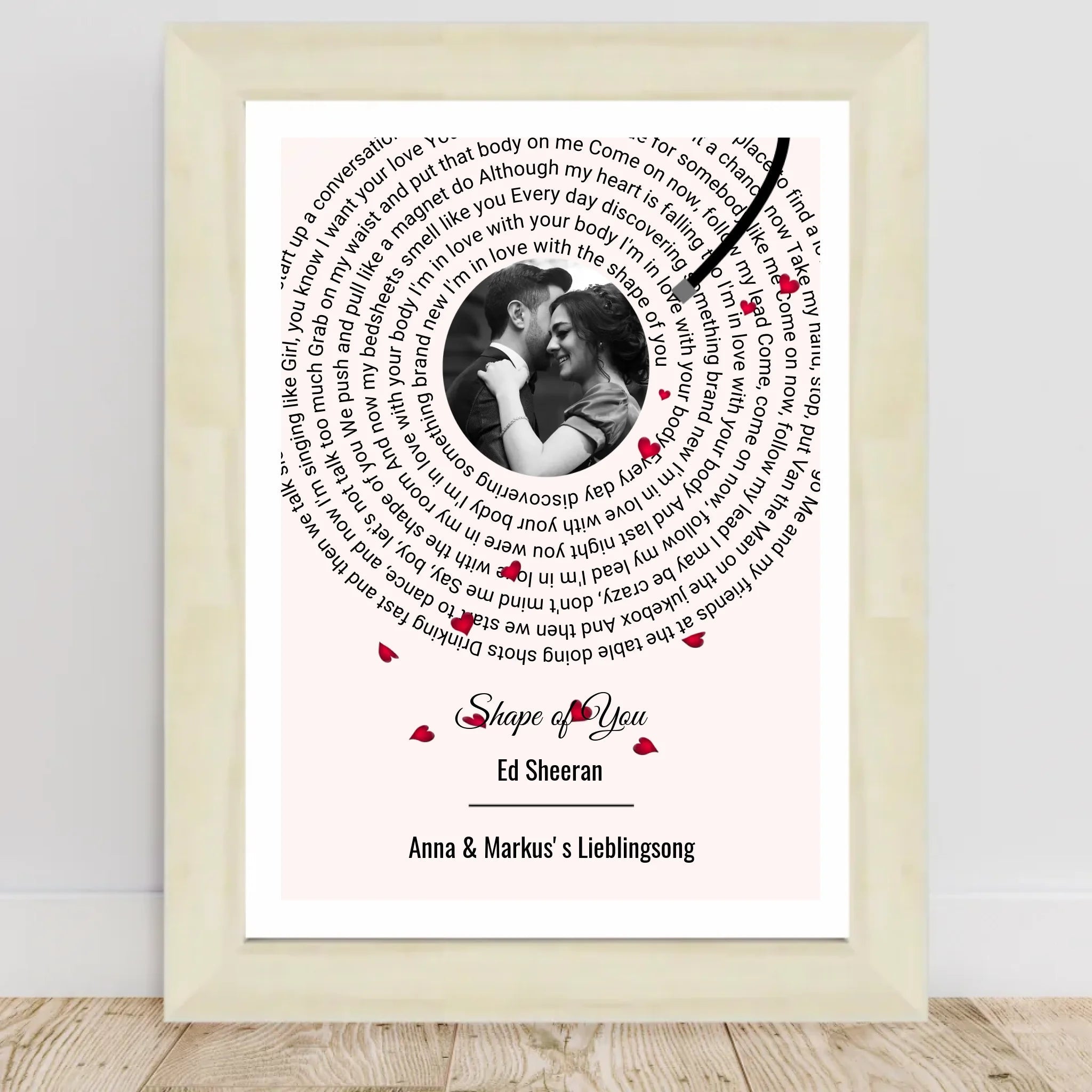 Weihnachtsgeschenk für Verlobte Lieblingssong Text erster Tanz Poster - Cantty