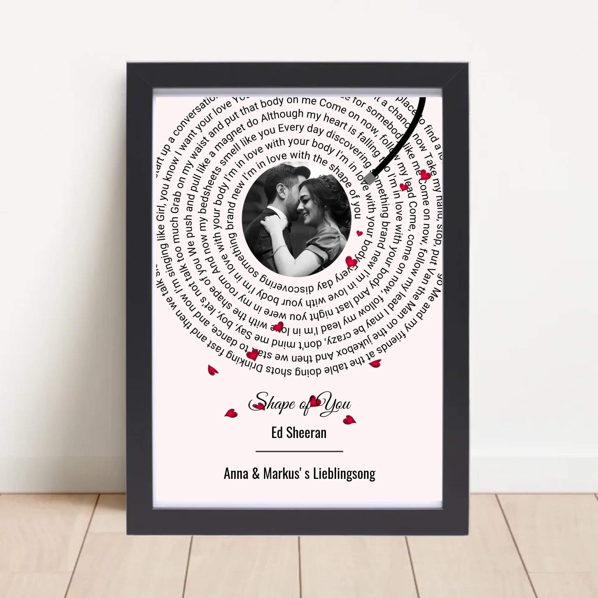 Weihnachtsgeschenk für Verlobte Lieblingssong Text erster Tanz Poster - Cantty