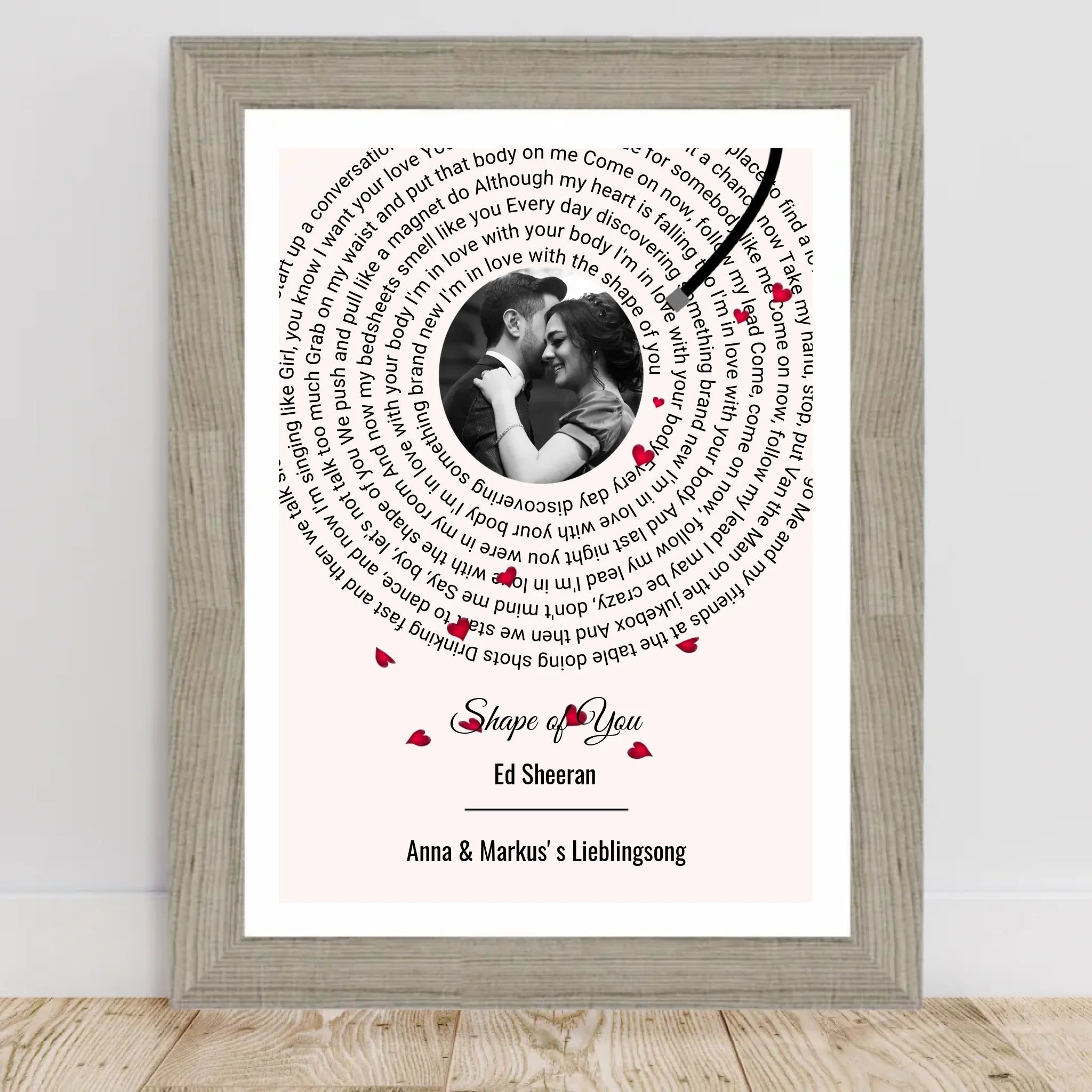 Weihnachtsgeschenk für Verlobte Lieblingssong Text erster Tanz Poster - Cantty