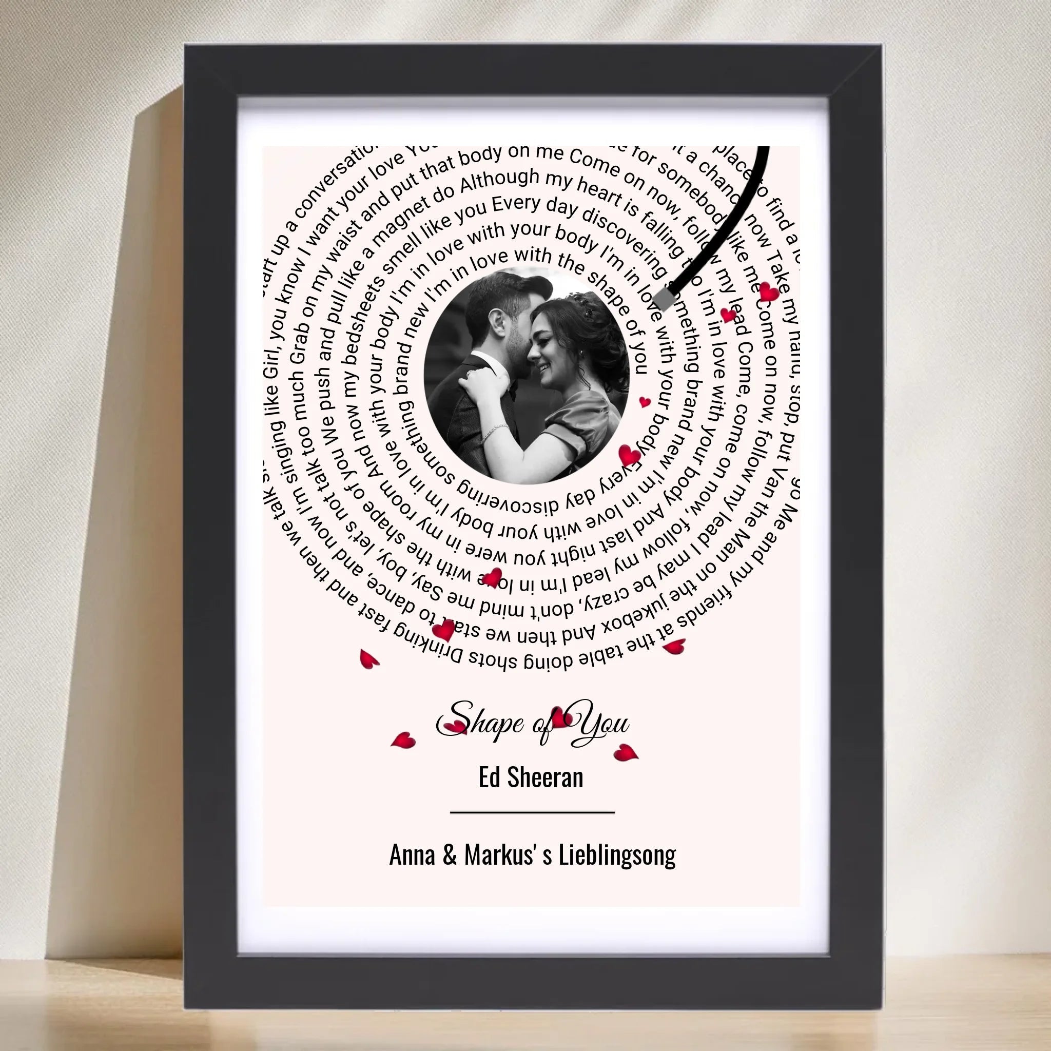 Weihnachtsgeschenk für Verlobte Lieblingssong Text erster Tanz Poster - Cantty