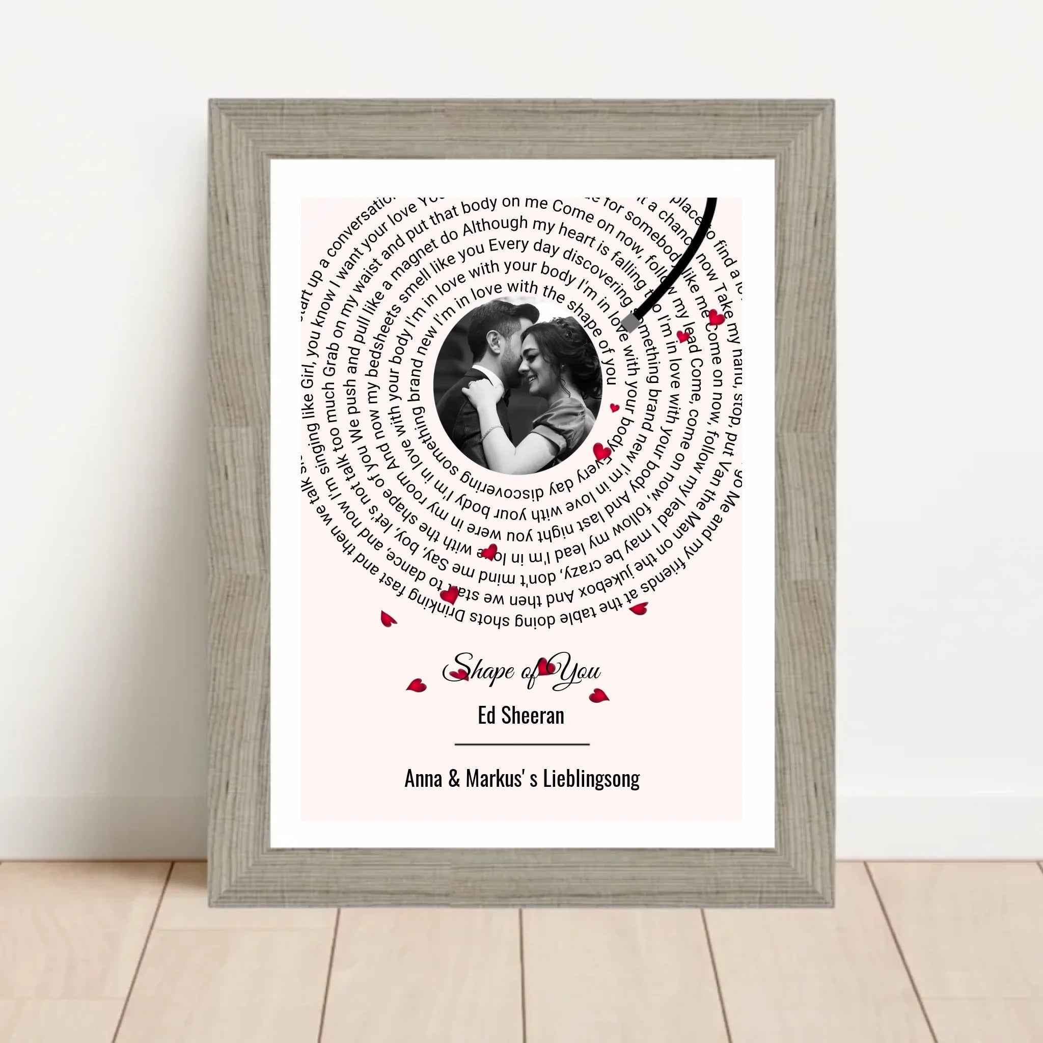 Weihnachtsgeschenk für Verlobte Lieblingssong Text erster Tanz Poster - Cantty
