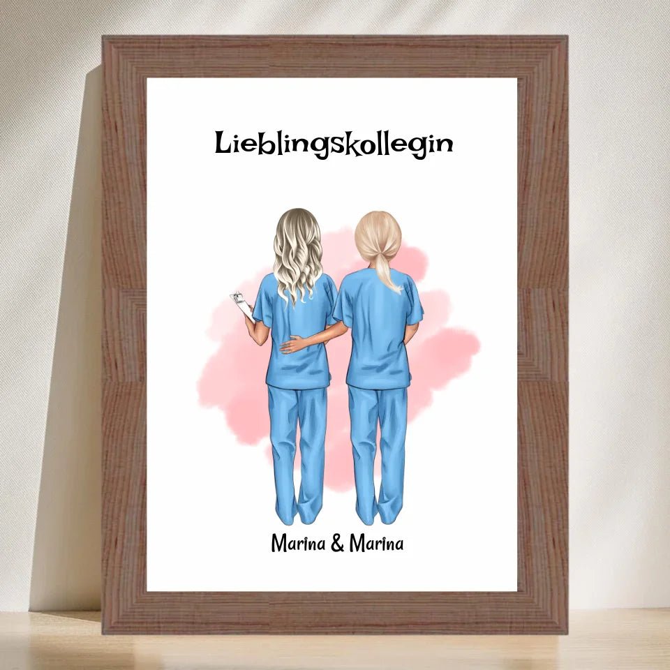 Weihnachtsgeschenk Krankenschwester & Altenpflegerin Bild personalisiert - Cantty