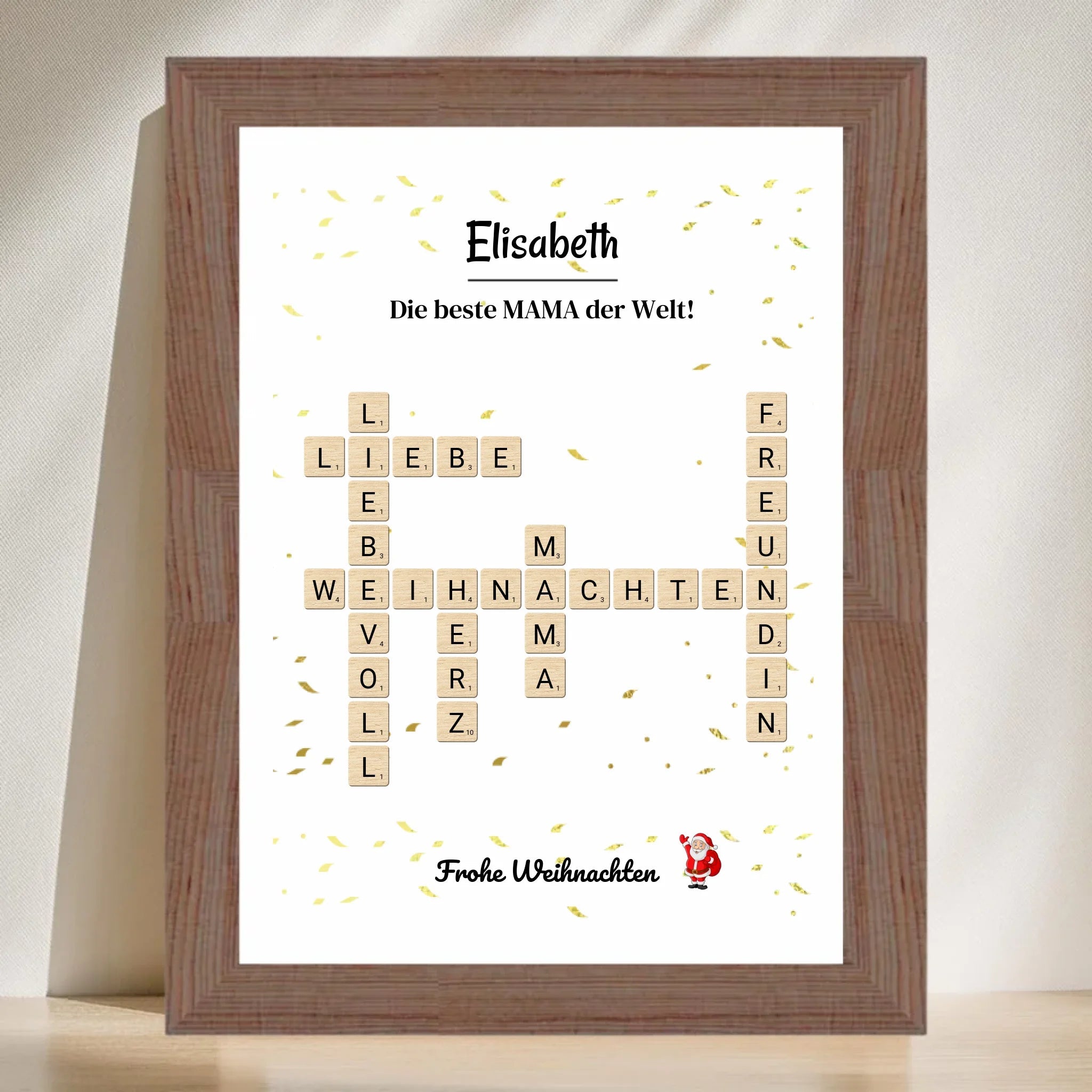 Weihnachtsgeschenk Mama Poster Scrabble Design - Cantty