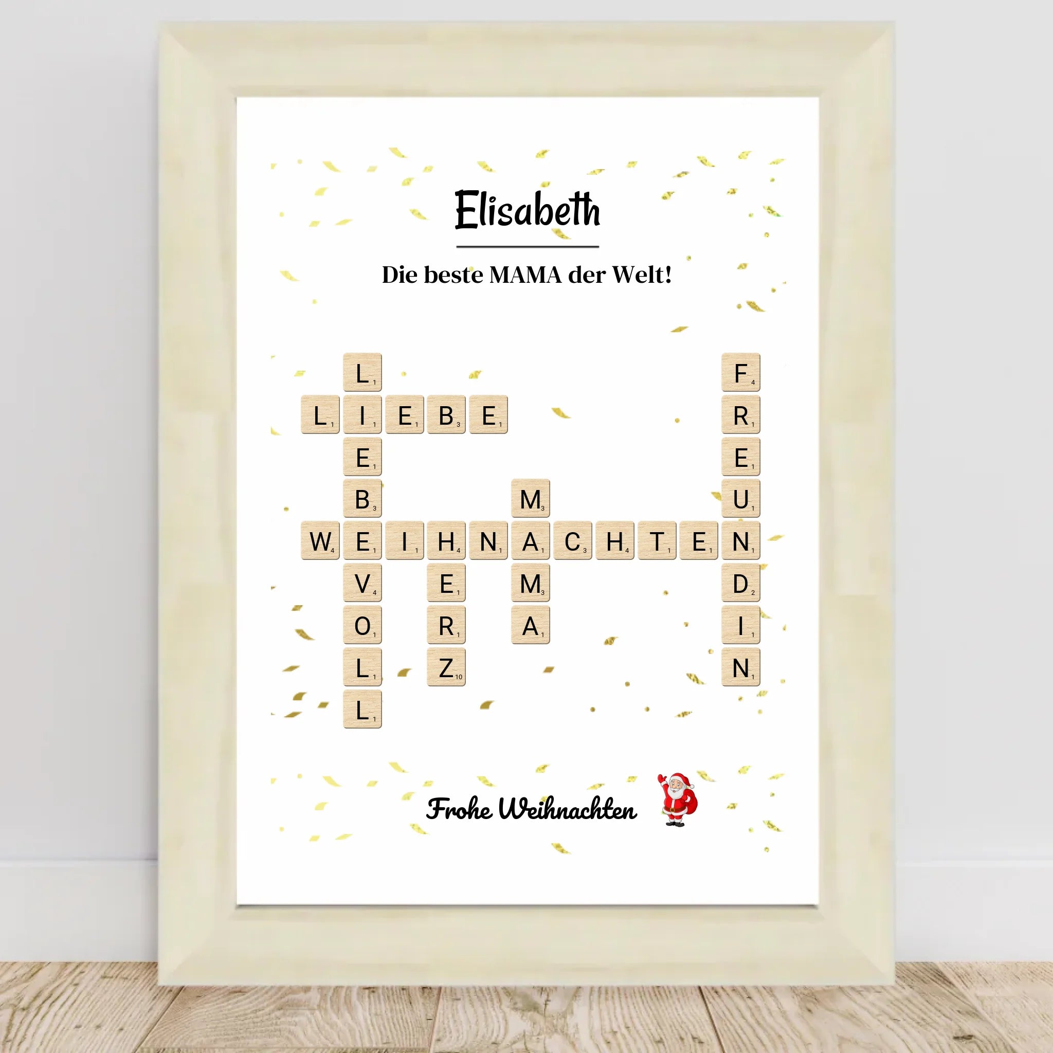 Weihnachtsgeschenk Mama Poster Scrabble Design - Cantty