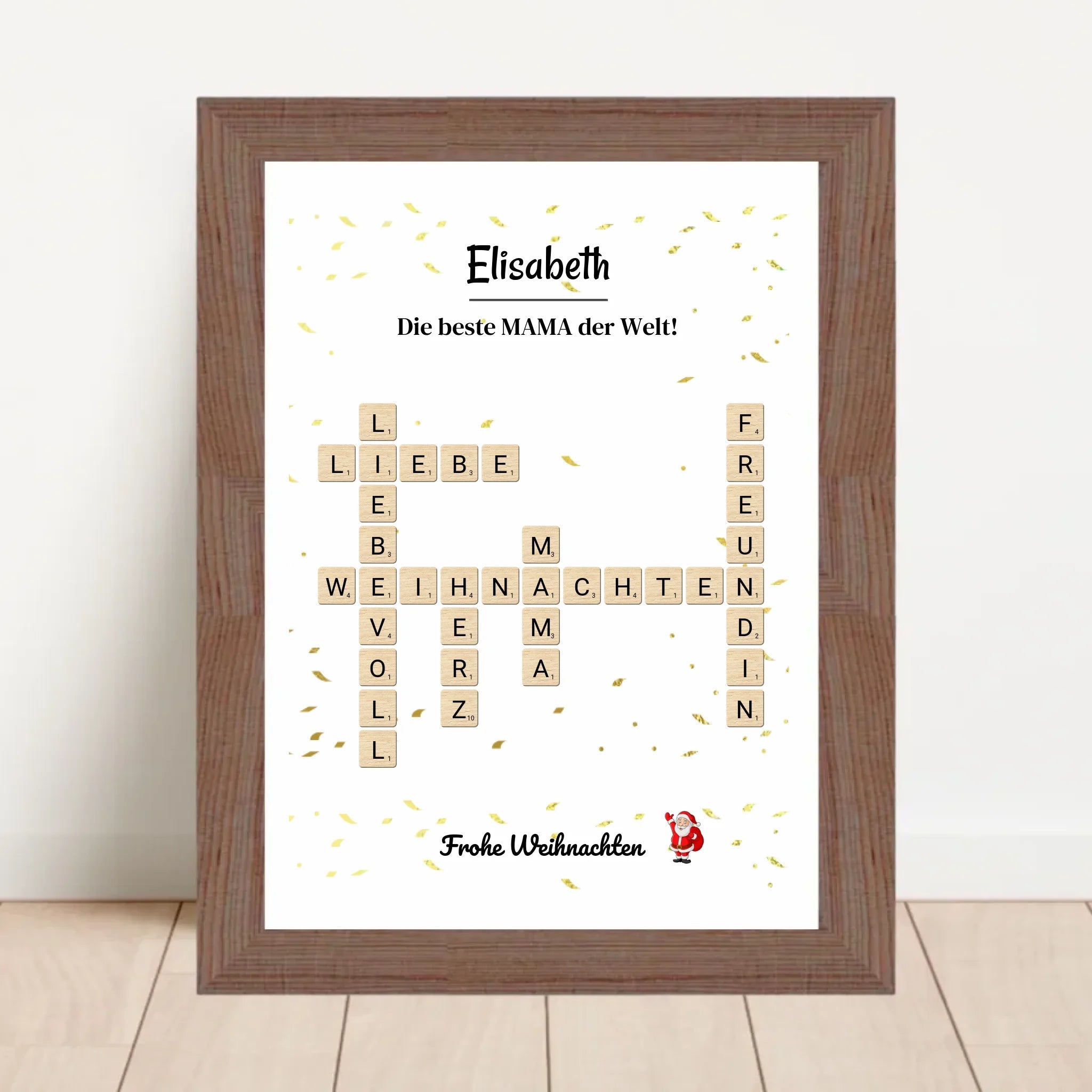 Weihnachtsgeschenk Mama Poster Scrabble Design - Cantty