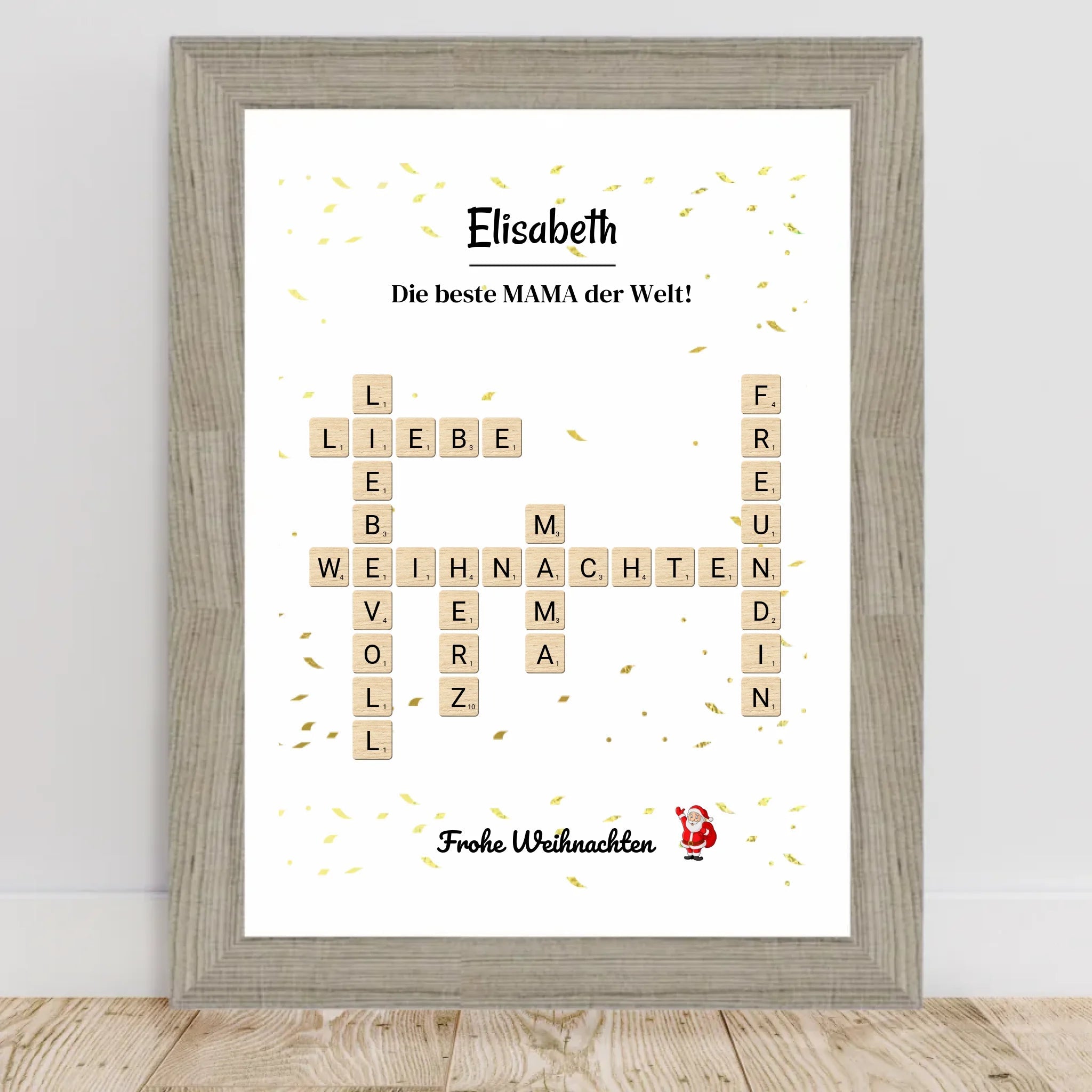 Weihnachtsgeschenk Mama Poster Scrabble Design - Cantty
