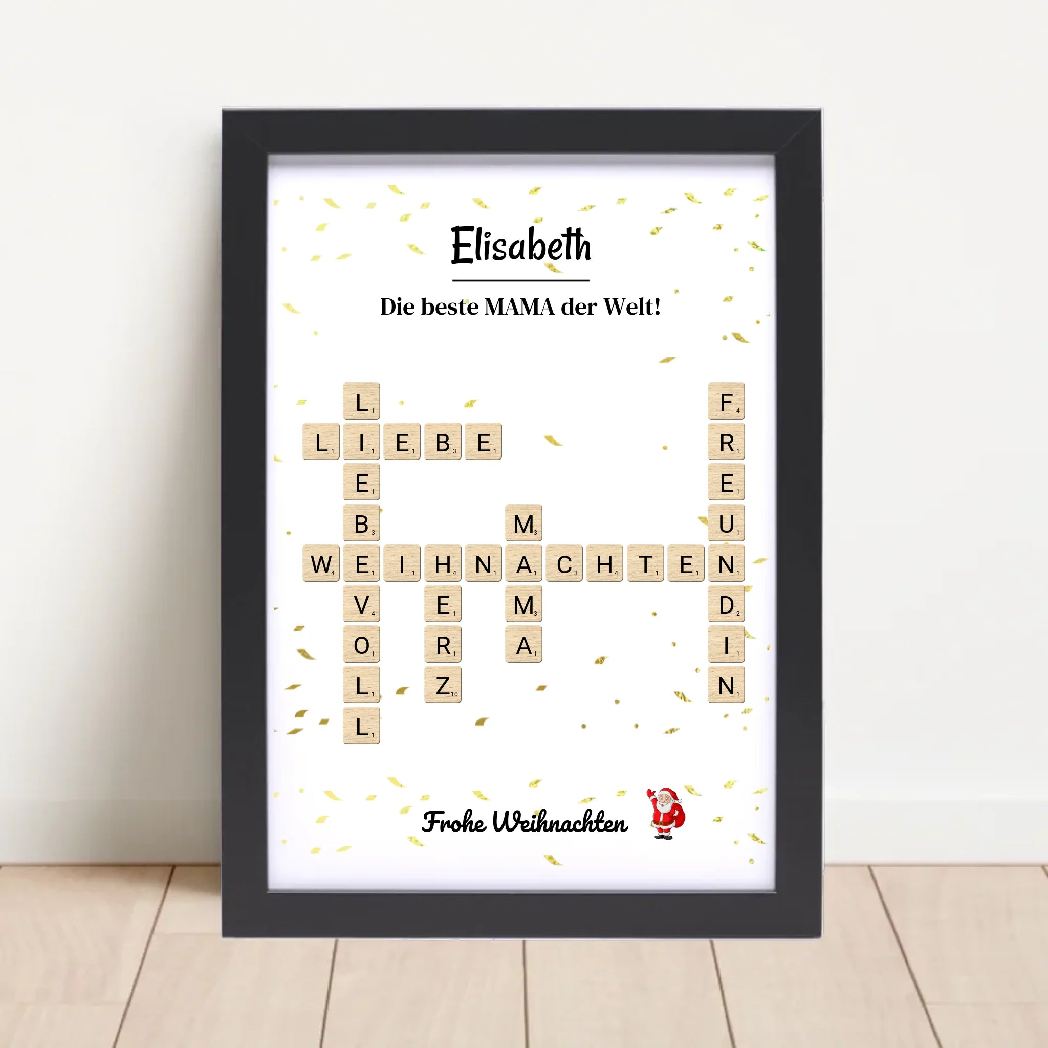 Weihnachtsgeschenk Mama Poster Scrabble Design - Cantty
