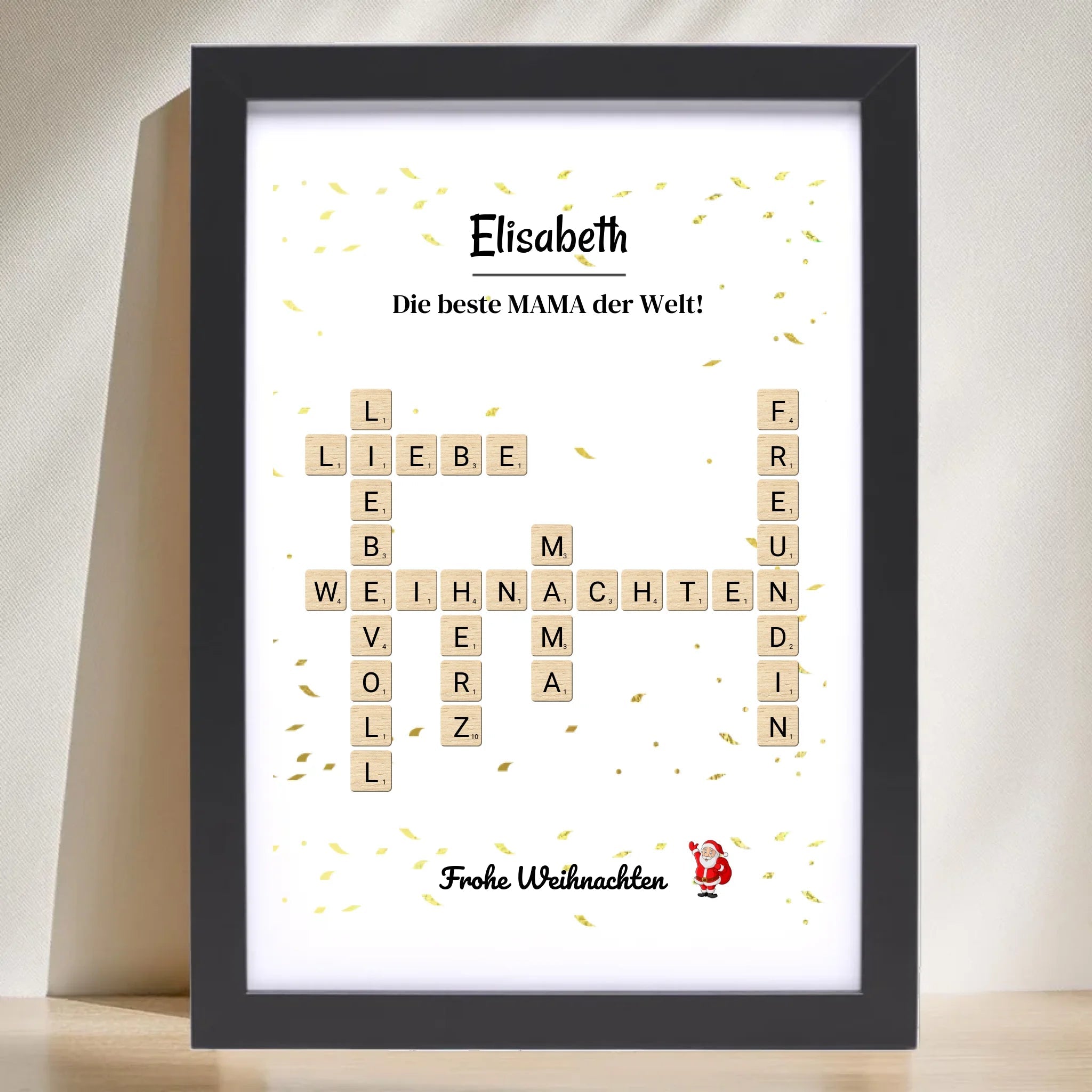 Weihnachtsgeschenk Mama Poster Scrabble Design - Cantty
