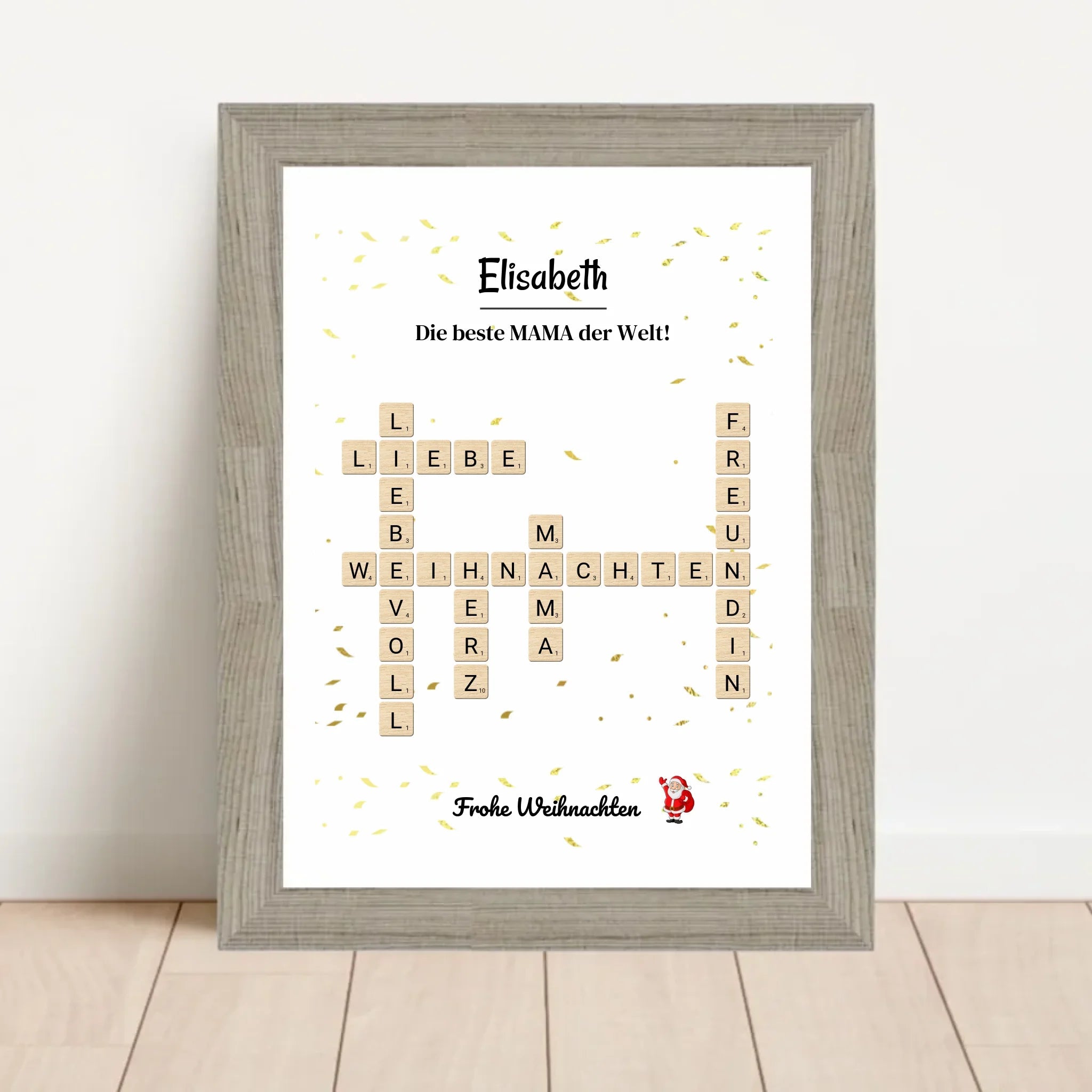 Weihnachtsgeschenk Mama Poster Scrabble Design - Cantty