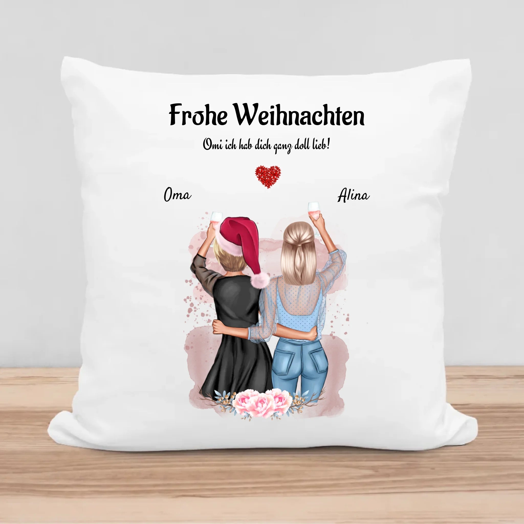 Weihnachtskissen Geschenk für Oma mit Namen - Cantty