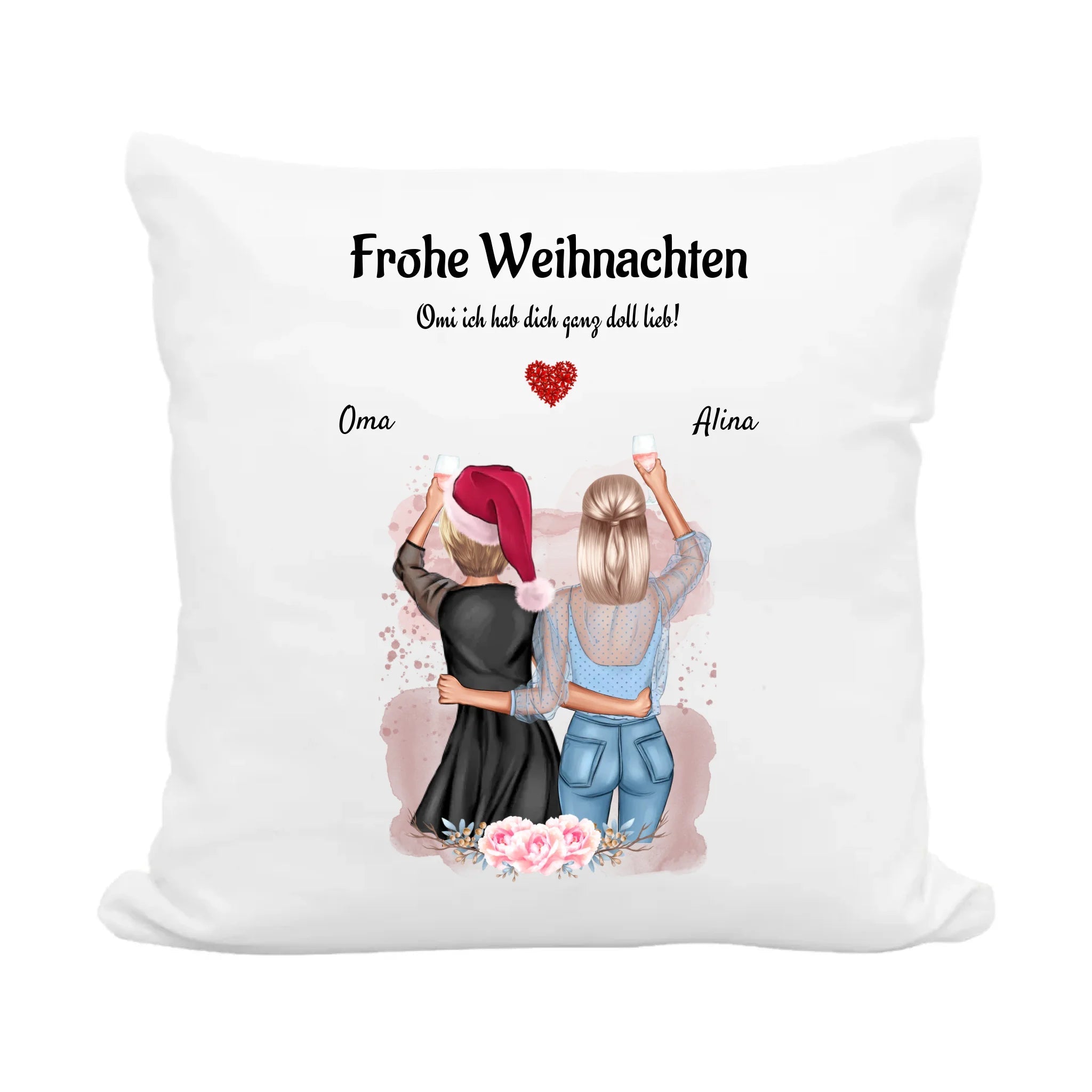 Weihnachtskissen Geschenk für Oma mit Namen - Cantty