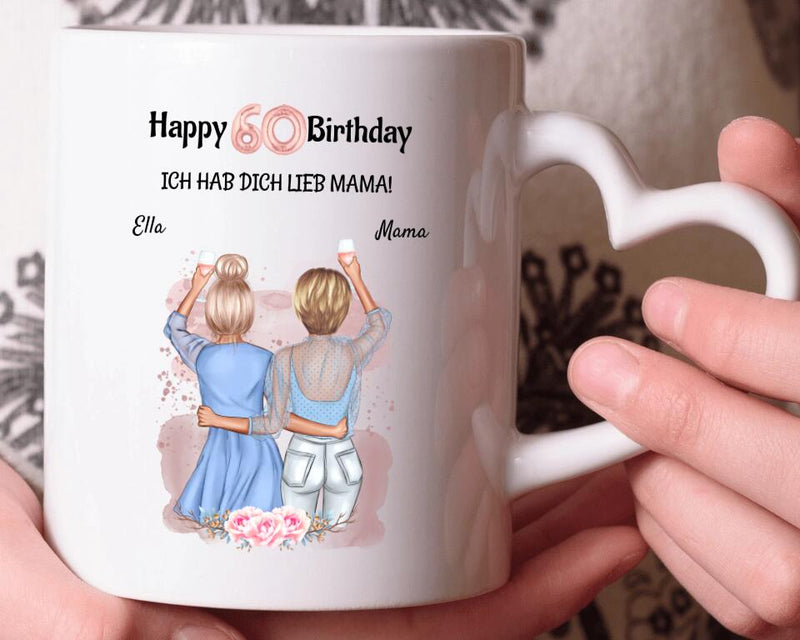Mama 60 Geburtstagsgeschenk Tasse personalisiert - Cantty