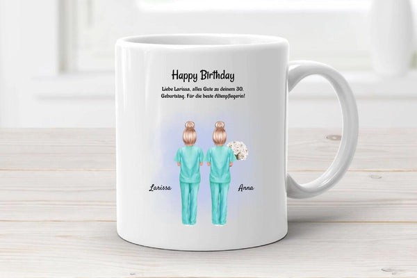Tasse für Krankenschwester Geburtstag Geschenk mit Namen - Cantty