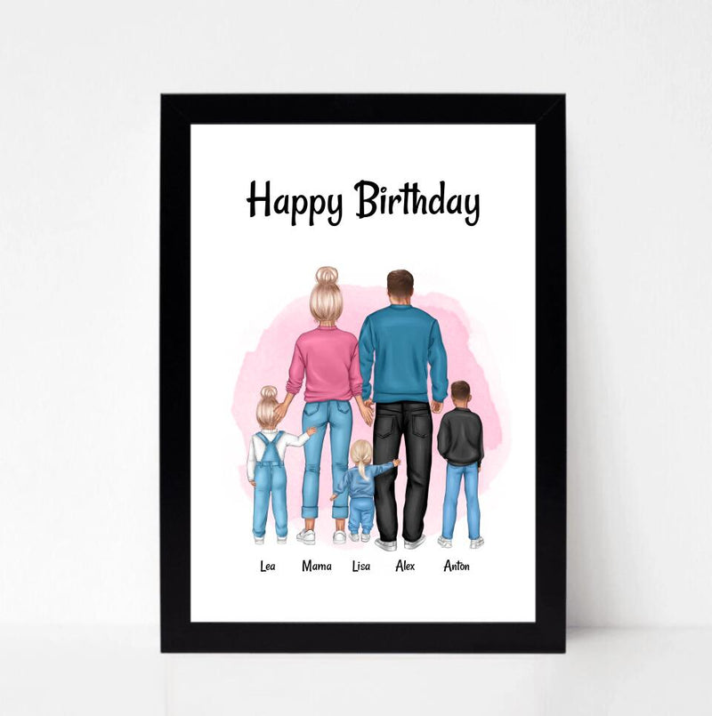 Papa Geburtstagsgeschenk Familie Bild personalisiert