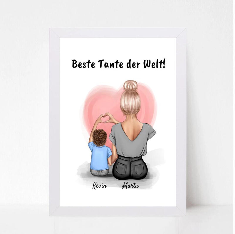 Tante Neffe Poster Geschenk personalisiert