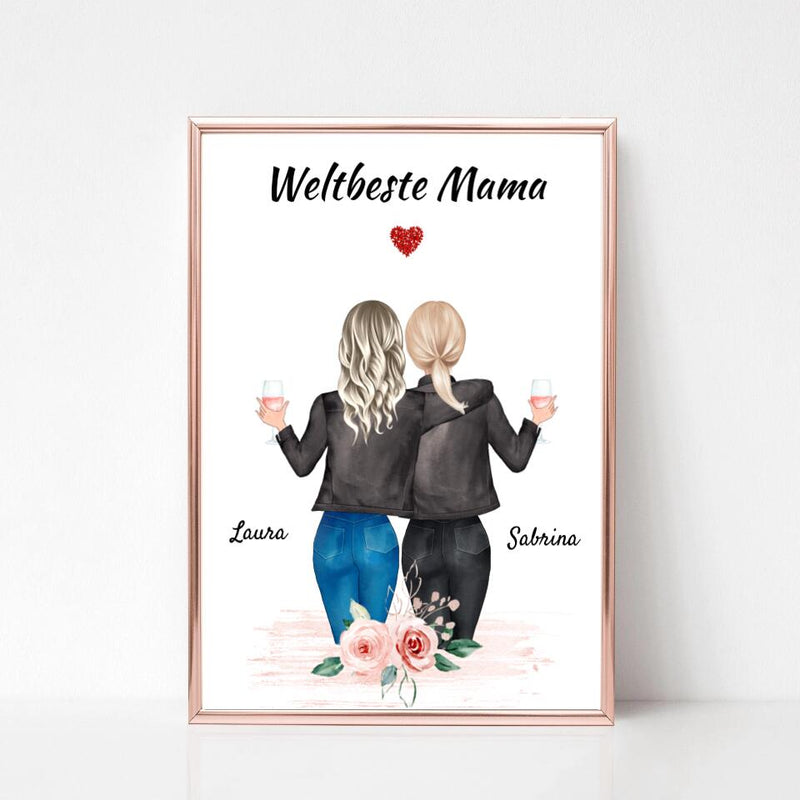 Geschenk Poster für Mutter und Tochter - Cantty