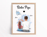 Papa Tochter Poster Geschenk personalisieren