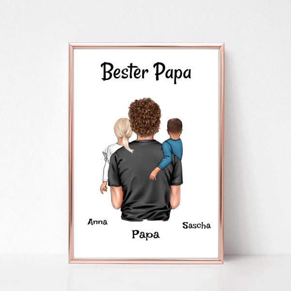 Bester Papa Bild Geschenk personalisiert - Cantty