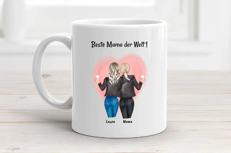 Tasse Muttertagsgeschenk Mama Tochter personalisiert - Cantty