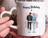 Tasse Paar Geburtstagsgeschenk Bild personalisiert - Cantty