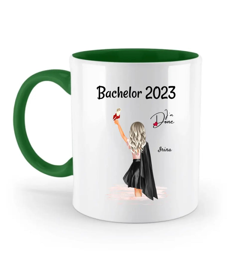 Bachelor Abschlussgeschenk für Sie Tasse personalisiert - Cantty