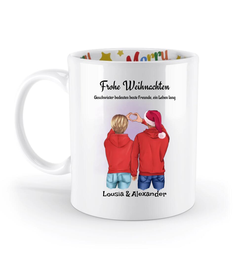 Geschenk Geschwister Tasse Weihanchten - Cantty