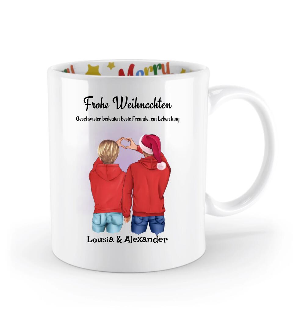 Geschenk Geschwister Tasse Weihanchten - Cantty