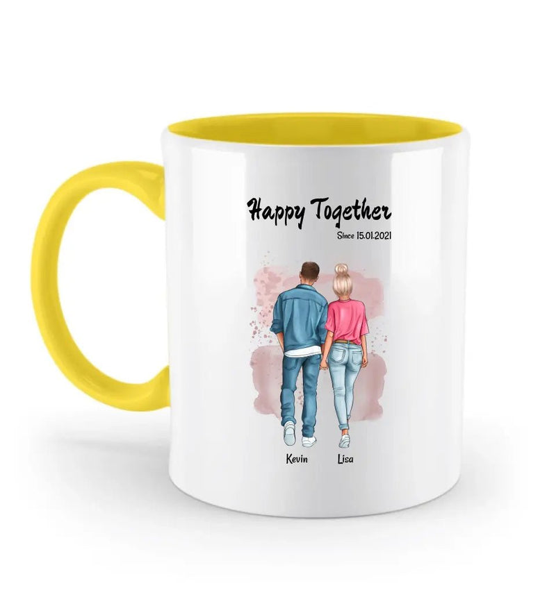 Geschenk Tasse für Freund von Freundin zum Jahrestag & Geburtstag personalisiert - Cantty