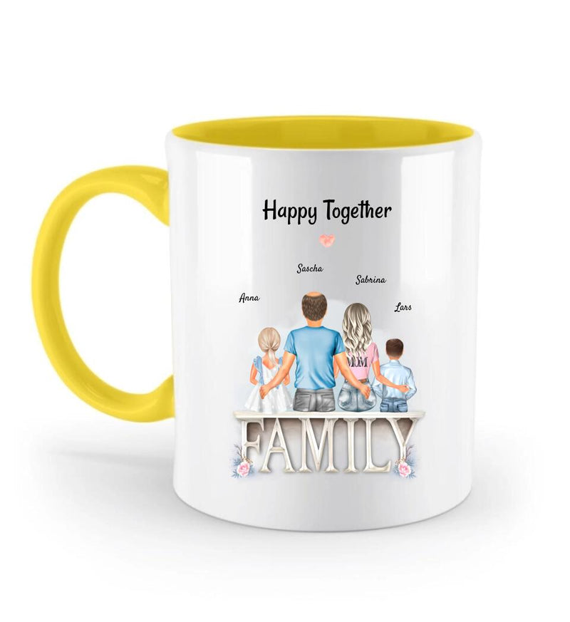 Happy Family Geschenk Tasse Eltern und 1-2 Kinder - Cantty