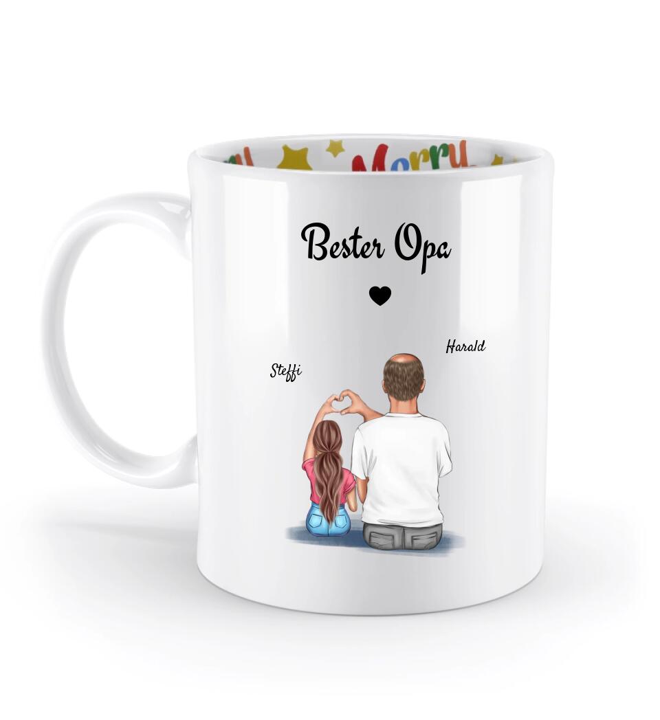 Opa Weihnachtsgeschenk Tasse personalisiert - Cantty