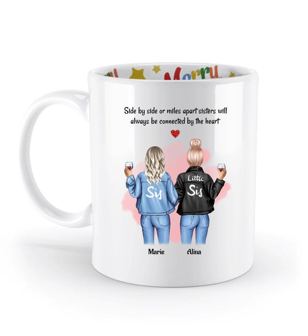 Schwesterherz Tasse Geschenk Weihnachten personalisiert - Cantty