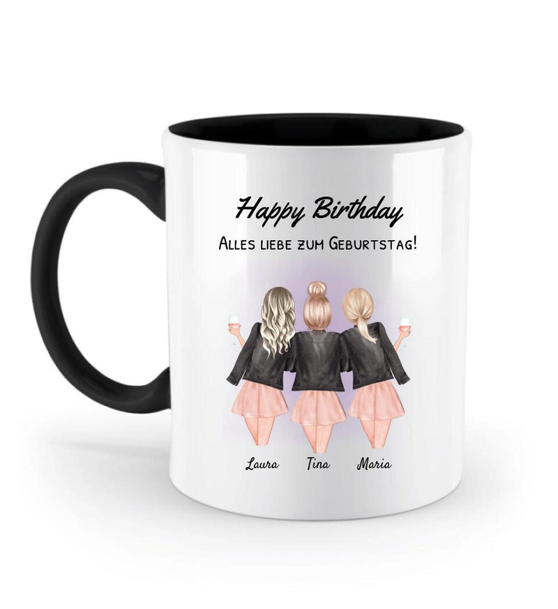 Tasse 3 Freundinnen Geschenk personalisiert - Cantty