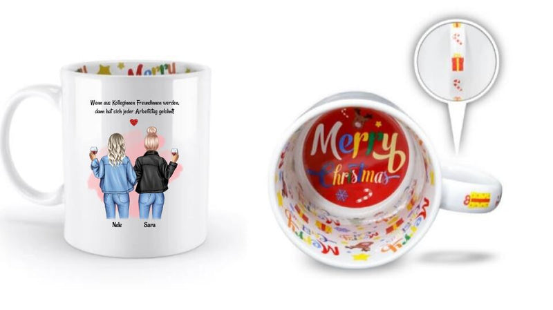 Weihnachtsgeschenk Tasse für Kollegin personalisieren - Cantty