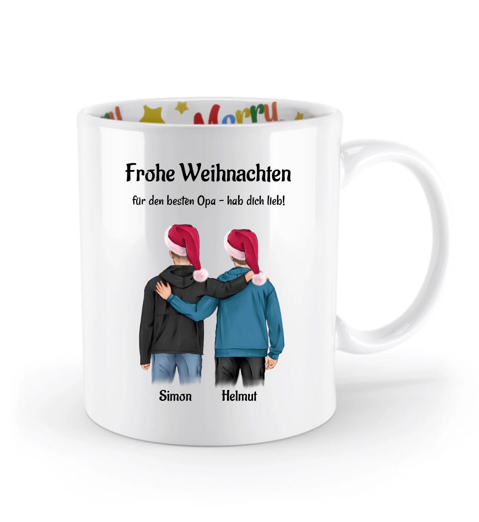 Weihnachtstasse für Opa Geschenk personalisieren - Cantty
