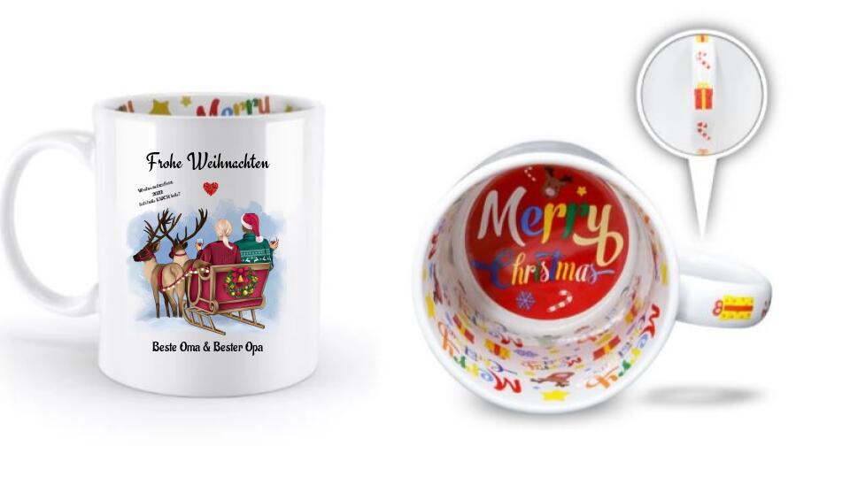 Weihnachtstasse Geschenk personalisiert für Oma & Opa - Cantty